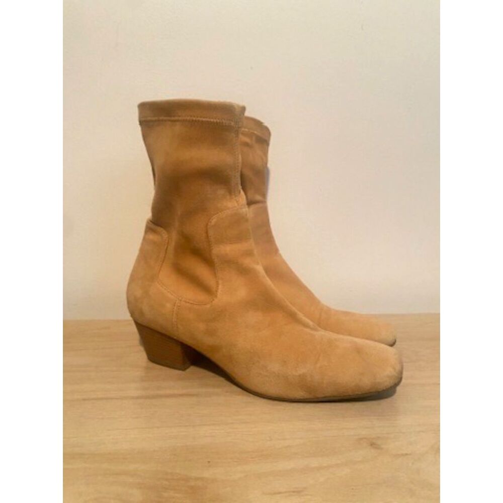 Aquatalia Italy Suede Sock Ankle Boots Women’s Size 8.5